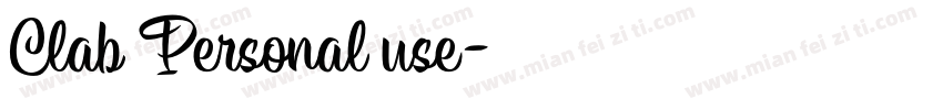Clab Personal use字体转换